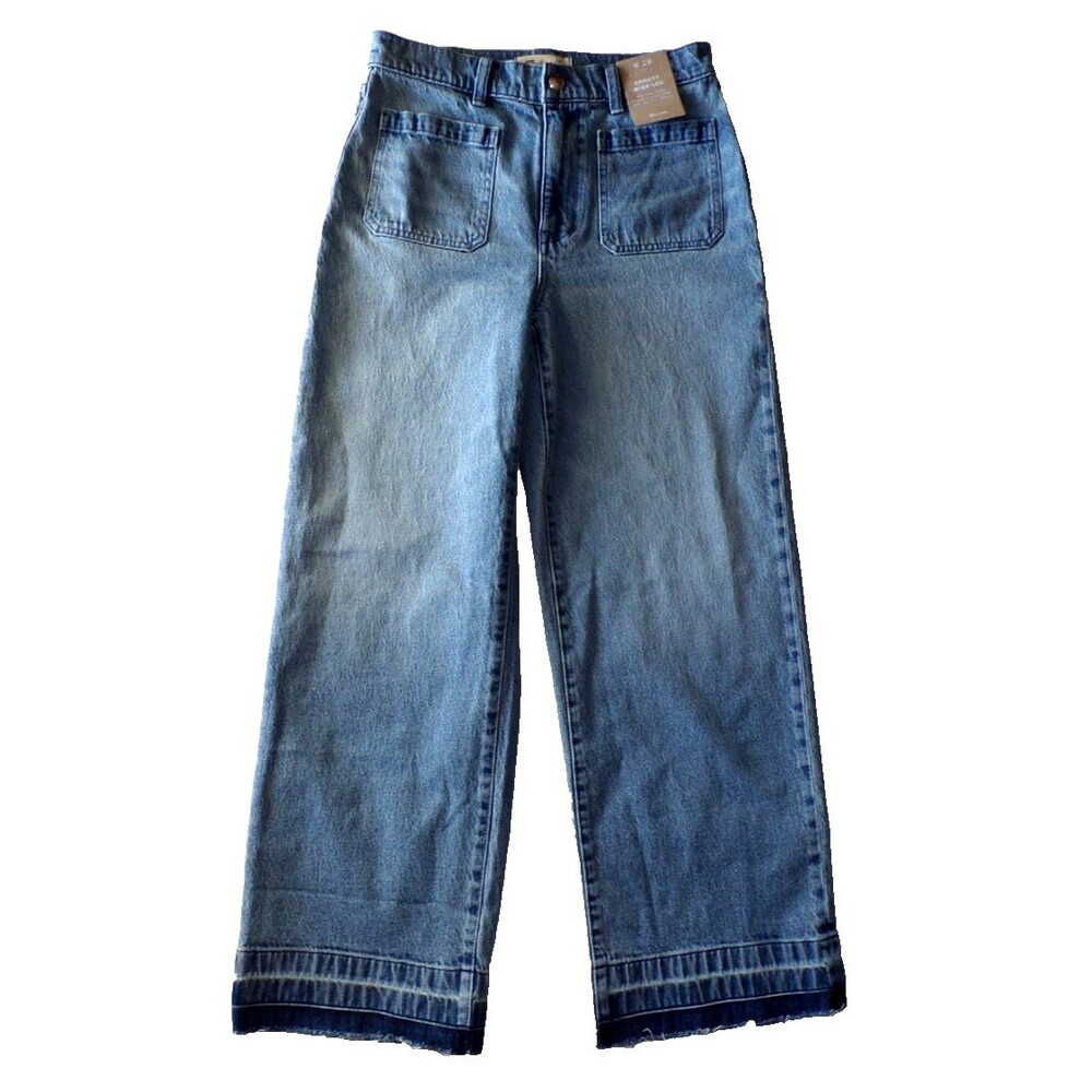 MADEWELL Emmett Wide-Leg Jean: Let Down Hem Edition Banning Wash 28 NWT! $138.00 - Picture 6 of 11